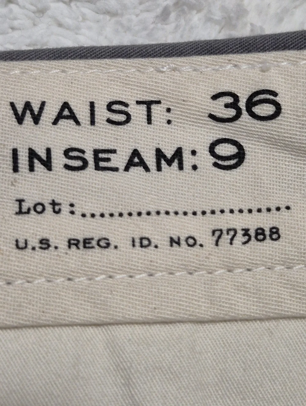 NWT J. Crew Men's Gray Flat Front Chino Short..Size:36